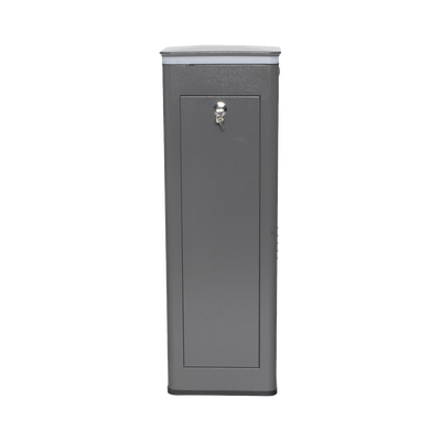 [XBS-5003-R] Barrera Vehicular Derecha / Soporta Brazo de Hasta 5.5 m / Final de Carrera Ajustable Por Programación / Movimiento fluido / Diseño Elegante Color Gris / Con Corona Led Semaforizada