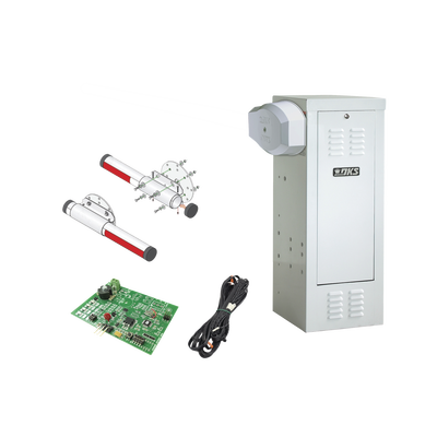 [1601-KTAL] Kit de Barrera Vehicular 1601 de Uso CONTINUO Con Mástil de Aluminio 4 Metros / Incluye Sensor de Masa y Loop.