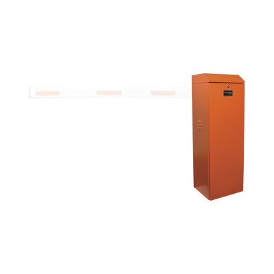 [XBF-3000-LN] Barrera vehicular izquierda / Soporta brazo de hasta 3 m / Apertura en 1.5 s /Final de carrera ajustable por programación / Movimiento fluido / Diseño elegante color naranja