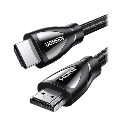 [80401] Cable HDMI 2.1 de Nylon Trenzado / 1 Metro (3.28 Pies) / 8K@60Hz/4K@120Hz / eARC (Canal de Retorno de Audio) / HDR10+ / VVR / HEC (Canal Ethernet HDMI) / ALLM / 3D / Dolby Atmos / Dolby Vision / 48 Gbps / Mayor Duración.