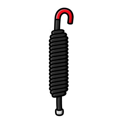 Resorte ROJO para Barreras Vehiculares Hikvision DS-TMG520 / Refacción 