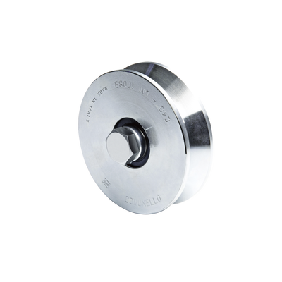Rueda de 12 cm SIN Soporte Para Puertas Corredizas de Hasta 450 Kg / Canal Tipo "V"