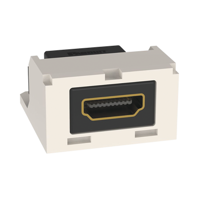 [CMHDMIIW] Módulo Acoplador HDMI 2.0, Hembra a Hembra Tipo-A, Categoría 2, Uso en 2 Puertos Mini-Com, Color Blanco Mate