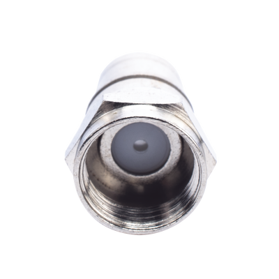 [TT-CON-536] Conector F Macho Plegable, Con PIN para Cable RG-59, Cuerpo de Bronce Niquelado.
