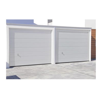 [GARAGE-167] Puerta de Garage de Alta Calidad / Linea Central / Color Blanco 16X7 pies,  AISLADA, Estilo Americana.