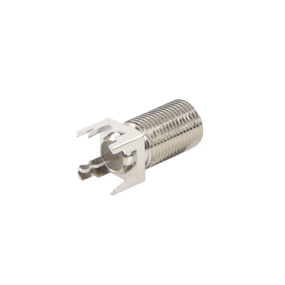 [RFF-1450-03] Conector F Hembra para PCB de Montaje Vertical, Níquel/ Estaño/ Polietileno.