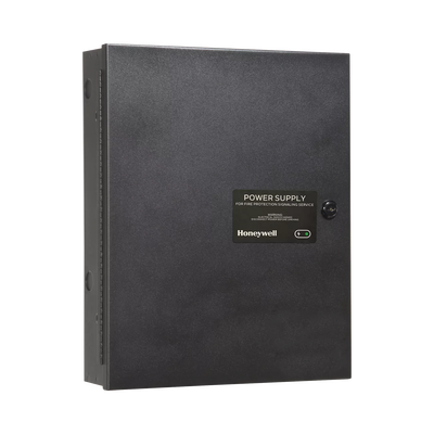 [HPF-PS10B] Fuente de Alimentación Remota / 10 Amperes / 3 Entradas / 7 Salidas NAC o Auxiliar de 24 Vcc / Compatible con paneles Notifier, Farenhyt, Silent Knight y Fire-Lite / Gabinete Negro