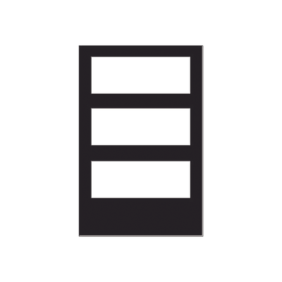 [DR-C4] Puerta para Gabinete de 3 Niveles / para Paneles NOTIFIER / Color Negro