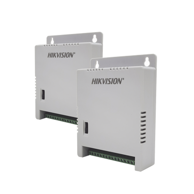 2 Fuentes de Poder Regulada (12 Vcc / 13.5 Vcc / 15 Vcc) para 16 Cámaras / 1 Amp por Salida / Voltaje de Entrada 90 - 130 VCA / Soporta 4K / Modo para Largas Distancias