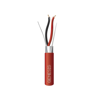 Bobina de Alambre 152 Metros (500 Pies) / 2 x 16 AWG Blindado / PLENUM / Para Alarmas de Incendio