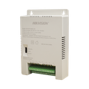 Fuente de Poder Regulada 12 Vcc / 13.5 Vcc / 15 Vcc para 16 Cámaras / 16 Amp (1 Amp por Salida) / Voltaje de Entrada 90 - 130 VCA / Soporta 4K / Modo para Largas Distancias
