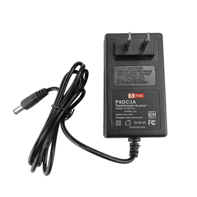 [P9DC3A] 9 Vcc / 3 A / Fuente de poder / Voltaje de Entrada de 100-240 Vca / Para Usos Múltiples / Video Vigilancia, Acceso, Asistencia, Alarmas, Etc.