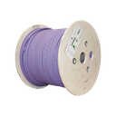 Bobina de Cable Blindado S/FTP de 4 Pares, Cat7A, Inmune a Ruido e Interferencias, LS0H (Bajo Humo, Cero Halógenos), Color Violeta, 305 Metros (1000 Pies)