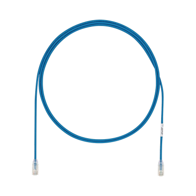 Cable de Parcheo UTP Cat6A, CM/LSZH, Diámetro Reducido (28AWG), Color Azul, 0.91 Metros (3 Pies)