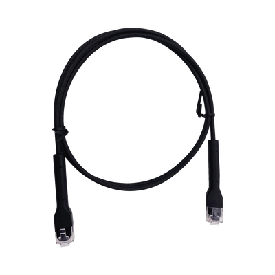 Mini Patch Cord Cat6 Ultra Slim 0.5 Metros (1.64 Pies) Negro ? Ahorra Espacio sin Organizadores, con Bota Flexible