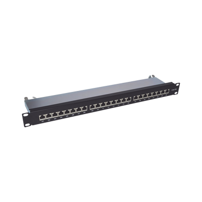 [LP-PP-CS-6A-24P] Panel de Parcheo de Impacto (110) Blindado de 24 Puertos Cat6A