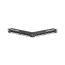 Panel de Parcheo de Impacto (110), Angulado, Categoría 6A, de 24 Puertos, 1UR