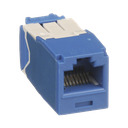 Conector Jack RJ45 Estilo TG, Mini-Com, Categoría 6A, de 8 Posiciones y 8 Cables, Color Azul