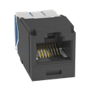 Conector Jack RJ45 Estilo TG, Mini-Com, Categoría 6A, de 8 Posiciones y 8 Cables, Color Negro