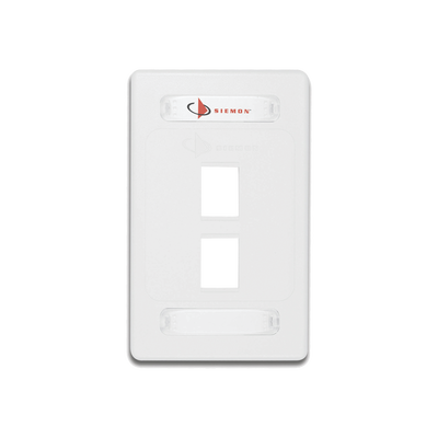 Placa de Pared Modular 10G MAX de 2 Salidas, Color Blanco