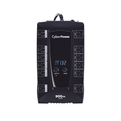 [AVRG900LCD] UPS de 900 VA/480 W, Topología Línea Interactiva, Entrada 120 Vca NEMA 5-15P, Tipo Gabinete Compacto, Con 12 Tomas NEMA 5-15R