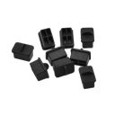 Bolsa con 25 Piezas de Protectores Anti-Polvo para Puerto SFP, Color Negro
