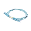 Jumper de Fibra Óptica Multimodo OM3 50/125 LC-LC OFNR (Riser), 2.0 mm, Dúplex, Aqua, 2 Metros (6.56 Pies)