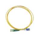Jumper de Fibra Óptica Monomodo 9/125 LC/UPC-LC/APC, OFNR (Riser), 2.0 mm, Dúplex, Amarillo, 3 Metros (9.84 Pies)