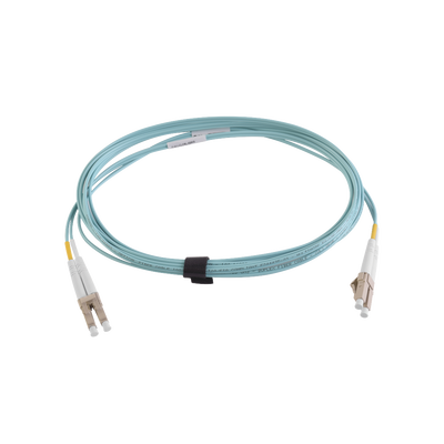 [FJ2-LCLC5L-05AQ] Jumper de Fibra Óptica Multimodo 50/125 XGLO OM3, LC-LC Duplex, OFNR, Color Aqua, 5 Metros (16.40 Pies)