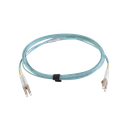 Jumper de Fibra Óptica Multimodo 50/125 XGLO OM3, LC-LC Duplex, OFNR, Color Aqua, 5 Metros (16.40 Pies)
