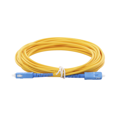 Jumper de Fibra Óptica Monomodo SC/UPC-SC/UPC Simplex de 6 Metros (19.69 Pies), 3mm