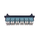 Placa Acopladora para Distribuidor de Fibra Óptica LP-ODF-8024, Incluye 12 Acopladores LC Duplex para Fibra Multimodo