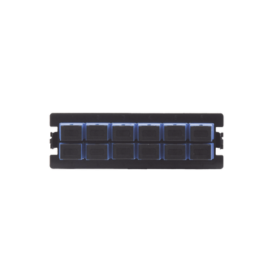 [LP-FO-S12-SM] Placa Acopladora para Distribuidor de Fibra Óptica LP-ODF-8024, Incluye 12 Acopladores SC Simplex para Fibra Monomodo (12 Fibras)