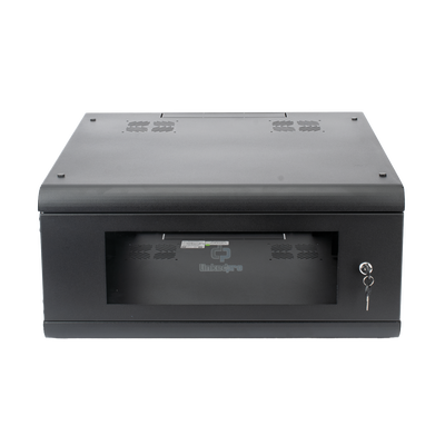 Gabinete de Pared con Puerta de Cristal Templado, 635mm de Profundidad, 4U Rack de 19'', Acero Reforzado