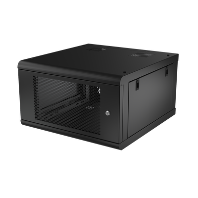 Gabinete de Pared con Puerta Perforada, 635mm de Profundidad, 6U Rack de 19 in, Acero Reforzado
