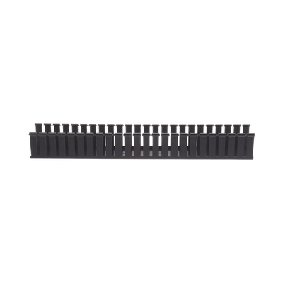 [G1X2BL6] Canaleta Ranurada de PVC sin Tapa, Tipo G, 32 mm de Ancho, 53.8 mm de Alto y 1828.8 mm de Largo, Color Negro