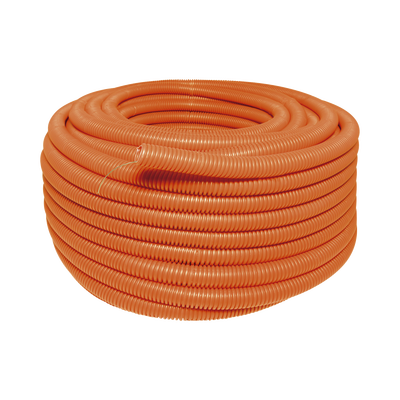 [SYS-136851] Manguera Poliducto Corrugado Flexible Naranja Reforzado de 3/4" x 50 m Para Instalaciones Eléctricas /Polietileno Alta Densidad HDPE/ Sin guía /Resistente a Intemperie.