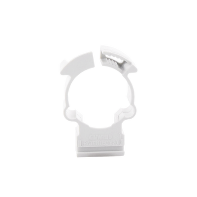 [GW-50-606] Soporte de collar (Abrazadera), PVC Auto-extinguible, cerrado para tubería de 20 mm