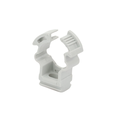 [GW-50-605] Soporte de collar (Abrazadera), PVC Auto-extinguible, cerrado para tubería de 16 mm