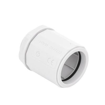 [DX-43-232] Conector de tubería rígida a caja (Racor), PVC Auto-extinguible, de 32 mm