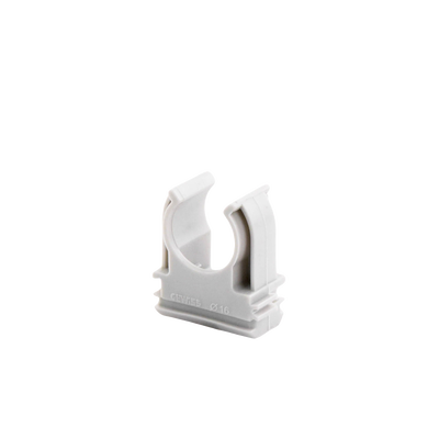 [GW-50-601] Soporte de presión (Abrazadera), PVC Auto-extinguible, abierto para tubería de 16 mm 