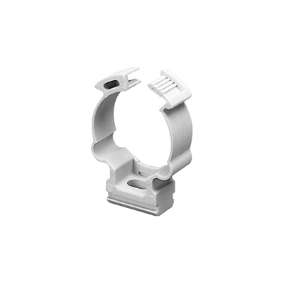 [GW-50-630] Soporte de collar (Abrazadera), PVC Auto-extinguible, cerrado para tubería de 40 mm