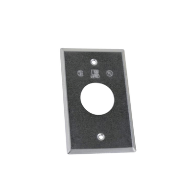 [TR-0423] Tapa rectangular aluminio para contacto  de 40.3 mm, tipo RR a prueba de intemperie.