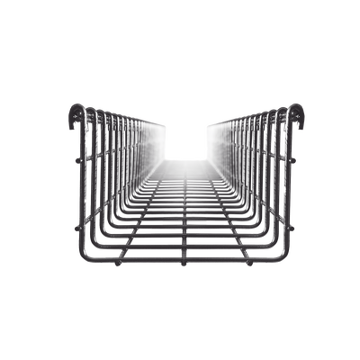 Charola Tipo Malla 116/150 mm, Acabado Electro Zinc, Hasta 277 Cables Cat6, Tramo de 3 Metros