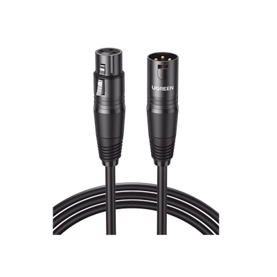 [20712] Cable para Micrófono XLR Tipo Canon Macho a Hembra | 5 Metros Plug & Play | Anti interferencias | Triple Blindaje | Alta Calidad | Color Negro