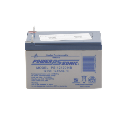 [PS-12120-NB] Batería 12V Recargable, 12AH, Para Respaldo, Tecnologías AGM/VRLA, 5 Años Vida Útil, Terminales tipo NB, Reconocida UL , Sin Mantenimiento, Sin Derrames