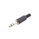 Conector macho de 6,3 mm con funda de plastico (estereo) 