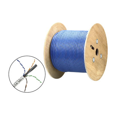 [2L2910] Cable SF/UTP | 4 pares 23 AWG | Cumple con los requisitos de la HDBaseT Alliance | Protección EMI | Transmisión de datos 4K | Color Azul | 305m