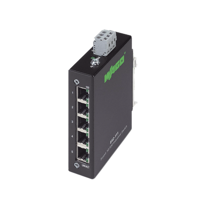 Switch Industrial ECO / 5 Puertos 100Base-TX / 10/100 Mbps Auto-Negotiation / Auto-MDI/MDI-X / Alimentación 18-30 VDC / IP30 / Montaje DIN-35