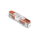 Conector de Instalación en Línea / CAGE CLAMP® con Palancas / 2 Polos / 4 mm² Máx. (12 AWG) / Transparente / 600V UL / 32A / IP20 / T85 85°C